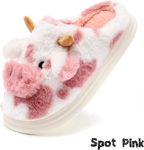 Cow Slippers For Women's and Men's Cloud Slippers Comfortable House Slippers Cute Cow Animal Slippers Indoor and Outdoor in Saudi Arabia