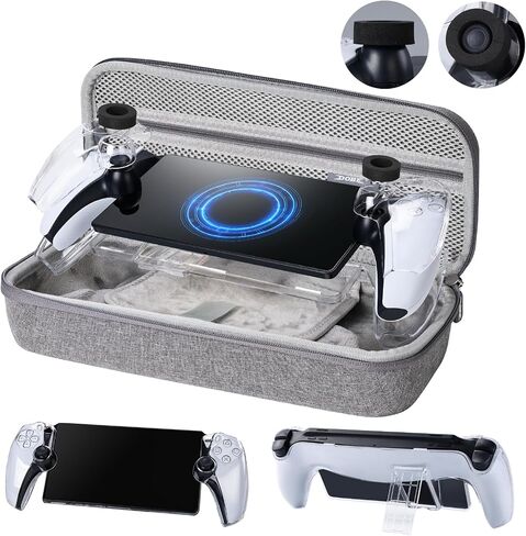 Accessories Bundle Compatible with PS Portal, Hard Carrying Case Compatible with PS Portal with Silicone Protective Skin , Screen Protector with Thumb Grip, USB C Cable in Saudi Arabia