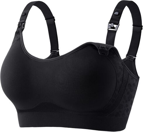 HOFISH Nursing Bra for Breastfeeding, Support Wearable Pump Bra with Fixed Cups, Adjustable Maternity Bra for Pregnancy in Saudi Arabia