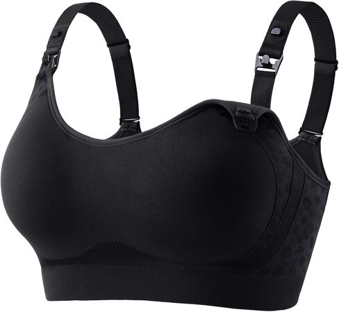 HOFISH Nursing Bra for Breastfeeding, Support Wearable Pump Bra with Fixed Cups, Adjustable Maternity Bra for Pregnancy in Saudi Arabia