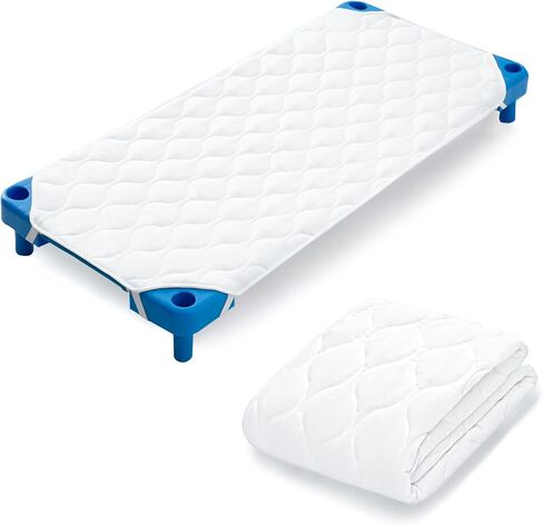 Comfyanno Quilted Daycare Cot Nap Mat Only, Fits 23" x 51" Preschool Cot | Cot Not Included, Soft & Breathable, Gentle on Skin, Extra Support & Comfort for Toddler Cozy Nap Time, White in Saudi Arabia