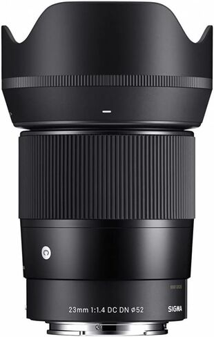 Sigma 23mm F1.4 DC DN Contemporary Series Large Aperture Lens for Sony E Mount with Lens Hood Bundle with 1TB USB 3.0 External Portable Hard Drive, and 64 GB SDXC Memory Card (3 Items) in Saudi Arabia