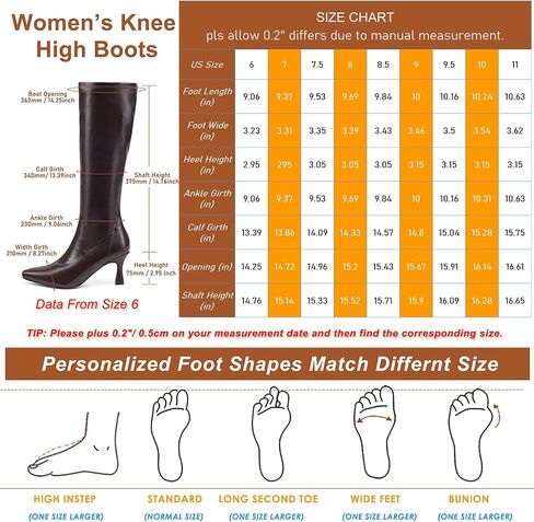 GENSHUO أحذية عالية للركبة للنساء بمقدمة مدببة 3 بوصات كعب عالي ستيليتو أحذية طويلة كلاسيكية عصرية واسعة الساق أحذية طويلة مع سحاب جانبي للشتاء in Kuwait