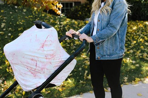 Copper Pearl Multi-Use Cover: Car Seat Covers, Nursing Cover, and Stroller Cover for Sun - Stretchy Fabric, All-Season Use, Stylish Designs, Easy Access for Moms - Roxy in Saudi Arabia