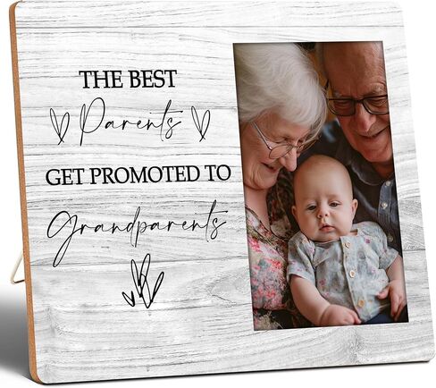 Grandkids Photo Frame, First Time Grandparents Gifts, The Best Parents Get Promoted to Grandparents, 4x6 Picture Frame, Wall Mount & Table Top, grandparents picture frame with baby. (009 in Saudi Arabia