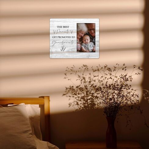 Grandkids Photo Frame, First Time Grandparents Gifts, The Best Parents Get Promoted to Grandparents, 4x6 Picture Frame, Wall Mount & Table Top, grandparents picture frame with baby. (009 in Saudi Arabia