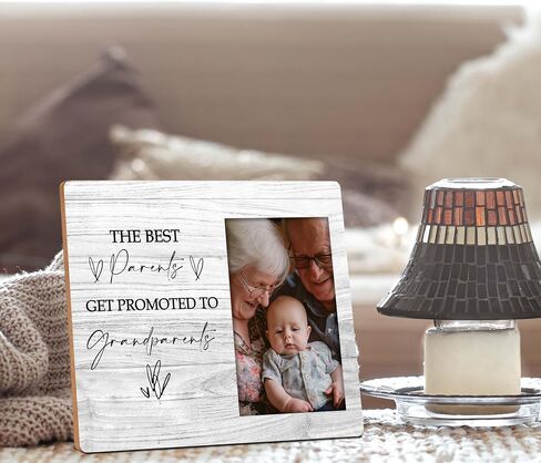 Grandkids Photo Frame, First Time Grandparents Gifts, The Best Parents Get Promoted to Grandparents, 4x6 Picture Frame, Wall Mount & Table Top, grandparents picture frame with baby. (009 in Saudi Arabia
