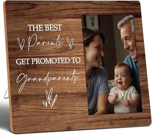 Grandkids Photo Frame, First Time Grandparents Gifts, The Best Parents Get Promoted to Grandparents, 4x6 Picture Frame, Wall Mount & Table Top, grandparents picture frame with baby. (009 in Saudi Arabia