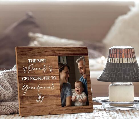 Grandkids Photo Frame, First Time Grandparents Gifts, The Best Parents Get Promoted to Grandparents, 4x6 Picture Frame, Wall Mount & Table Top, grandparents picture frame with baby. (009 in Saudi Arabia