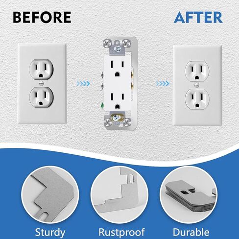 فاصل لوحة الحائط، 5 عبوات معدنية مناسبة لمستوى الجهاز لإصلاح منفذ الحائط وإصلاح قابس مخرج كهربائي فضفاض، حشوات تمديد فواصل المنافذ للمنافذ/صندوق كهربائي/مفتاح in Kuwait