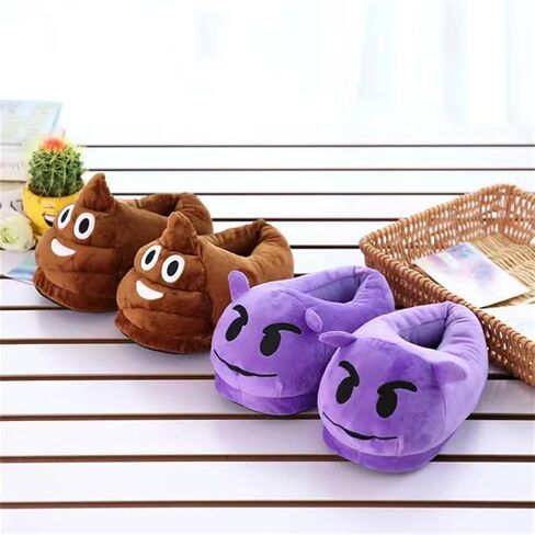 دفء الشتاء من Nevka مع شبشب قطني أنيق يتميز بتصميم Emoji Memes اللطيف وهو ملائم تمامًا للأيام المريحة والراحة غير القابلة للانزلاق in Kuwait
