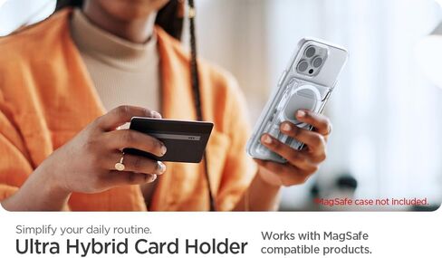 Spigen for MagSafe Wallet, Holds 3 Cards, Ultra Hybrid MagFit | For iPhone 17/16/15/14/13/12, Pixel 11/10 Series, Magnetic Cases, Pixelsnap, Plaud Note & More, Transparent - Crystal Clear in Saudi Arabia