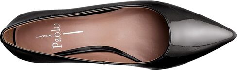 Linea Paolo - BILSON - Womens Leather or Patent Mid-Height Square Heel Pointed Toe Fashion Pump in Saudi Arabia