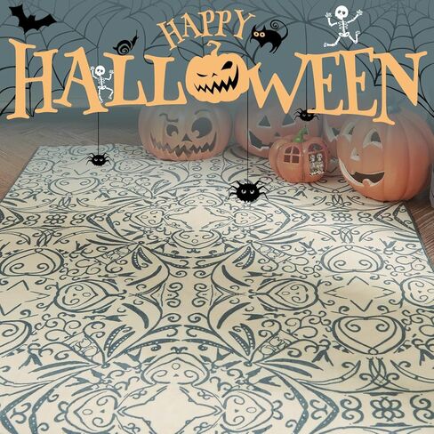 jinchan المطبخ عداء البساط 2x6 الشرقية المدخل عداء البساط قابل للغسل خمر عداء الأزهار غير زلة لينة الرجعية المتعثرة رقيقة البلد بوهو البساط لغرفة النوم الحمام غرفة الغسيل غرفة المعيشة رمادي داكن in Kuwait