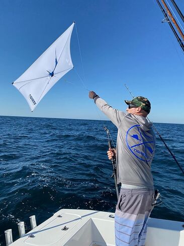Tigress Fishing Kite, Sturdy Offshore Fishing Kite Constructed of 100% Carbon Graphite, Includes Extra 5th Spar in Kuwait