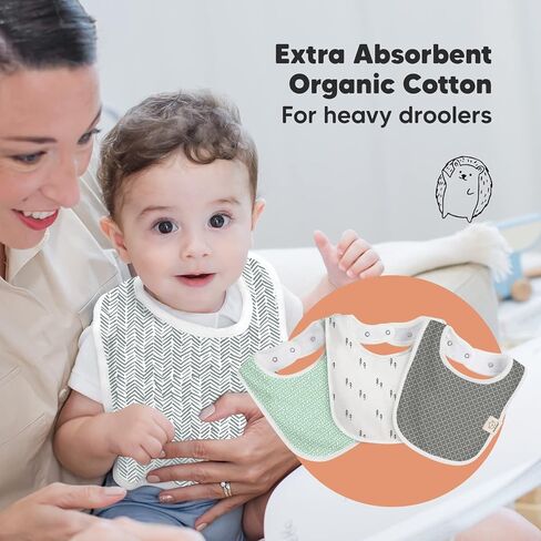مرايل أطفال عضوية من KeaBabies مكونة من 8 قطع للفتيات والأولاد - مرايل أطفال للتسنين للأولاد والبنات - مرايل لحديثي الولادة للفتيات والفتيان in Saudi Arabia