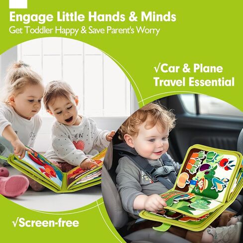 hahaland Quiet Busy Book for Toddlers 3-5 - Princess Makeover Busy Board Montessori Toys for 3 Year Old Pretend Play - 3-5 Year Old Girl Birthday Gifts Ideas - 4 Year Old Girl Present in Kuwait