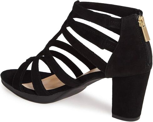 FSJ Women Chunky Mid High Heel Sandals Open Toe T-Strap Pumps Cutout Dress Party Prom Office Strappy Shoes Elastic Back Zipper Size 4-15 US in Kuwait