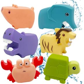 Mold Free Baby Bath Toys for Kids, 6 Pcs Cute Animal Bathtub Toys , Shower Toys Bath Toys for Toddlers Boys Girls…