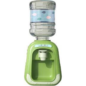 LUOZZY Mini Water Dispenser Machine for Kids - Animal Simulation Dollhouse Toy (Green)