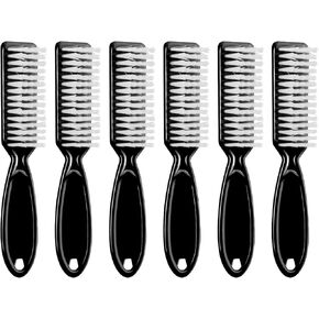 6 Pack Nail Brush Cleaning Nail Dust Brush, HOFASON Nail Brush for Cleaning Fingernails, Handle Grip Nail Brush Cleaner for Nail and Toenail Foot Manicure Pedicure Tools Scrub Brush Men Women (Black)