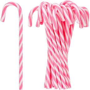 Christmas Plastic Candy Cane Christmas Tree Hanging Ornament for Holiday Party Decoration Favor (Red and White, 50 Pieces)