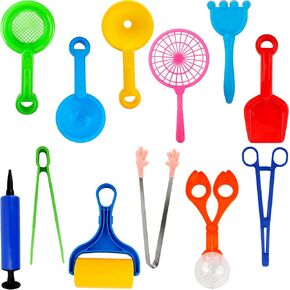 12 Pieces Fine Motor Skills Handy Scooper Set Sensory Bin Tools Sensory Tools Sensory Bin Filler Toy Set Matching Game for Kids Sorting Counting Preschool Early Skill Education Train Development