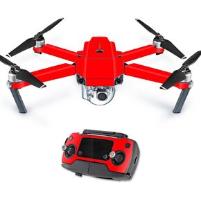 MightySkins Skin Compatible with DJI Mavic Pro Quadcopter Drone - Solid Red | Protective, Durable, and Unique Vinyl Decal wrap Cover | Easy to Apply, Remove, and Change Styles | Made in The USA