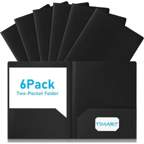مجلدات مع جيوب - 6 عبوات، مجلدان جيب يناسبان ورق بحجم الحروف، مجلدات ملفات ملونة للمستندات، مجلد ملفات ورقية للمدرسة والمكتب والمنزل in Kuwait