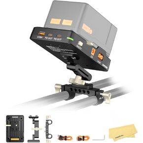 ZGCINE VM-VP1 Kit3 V-Mount Battery Plate Kit, offers USBC PD, USB-A QC, DC, D-Tap, and BP Output for Photography and Videography Devices