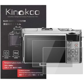 kinokoo Tempered Glass Film for Fuji X-A3/X-A5/X-A10 Crystal Clear Film FUJIFILM XA3 XA5 XA10 Screen Protector Bubble-Free/Anti-Scratch(2 Pack)