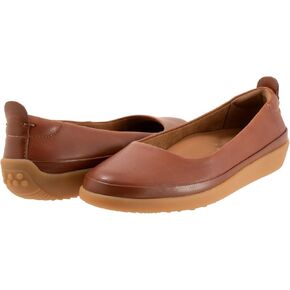 SoftWalk Women's DISA Ballet Flat, Luggage, 7.5 Narrow