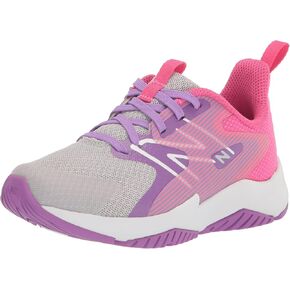 New Balance Rave Run V2 Lace-up Shoe, Granite/Inkwell/Pixel Green, 1 US Unisex Little Kid