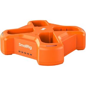SmallRig LP-E6NH 4-Channel Camera Battery Charger, with 60W Fast Charging, LED Display, Compact 4-Channel Camera Battery Charger for Canon LP-E6NH Battery, Orange - 4838