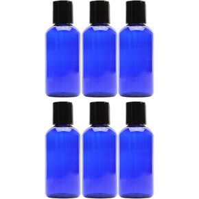 Cornucopia Brands 4oz Empty Amber Brown Plastic Squeeze Bottles with Disc Top Flip Cap (6 pack); BPA-Free Plastic Containers For Shampoo, Lotions, Liquid Soap, Creams