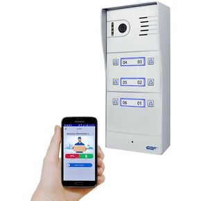 GBF Smart Video Doorbell Intercom System for 3 Units Apartment: HD 1080P Camera, Tenant Directory, Access Keypad, Control Two Locks Remotely (GBF-PL963PM3U-POE)