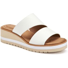 Giani Bernini Womens Ryerr Solid Slip On Wedge Sandals