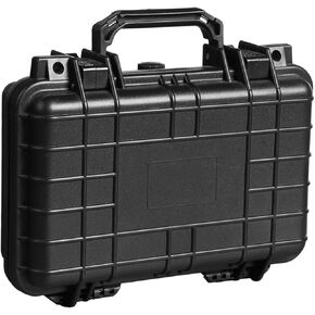 11.3x 7x 2.3 Inch Hard Case, Portable Weather Waterproof Protective Camera Case with Customizable Foam, Fit Use of Drones, Camera, Equipments, Black