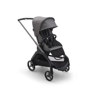 Bugaboo Dragonfly City Stroller, Lightweight Compact Baby Stroller with One Hand Easy Fold in Any Position, Full Suspension, XL Underseat Basket, Black Chassis and Midnight Black Sun Canopy