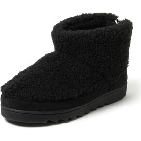 Dearfoams women's Outdoor Whitney Teddy Ankle Boot Slipper