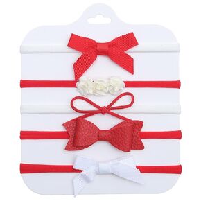 KIDOCHEESE Newborn Bows Soft Elastics Baby Girl Headbands Nylon Hair Bows Hairbands Stretchy Hair Accessories for Newborn Infant Toddlers Little Girl