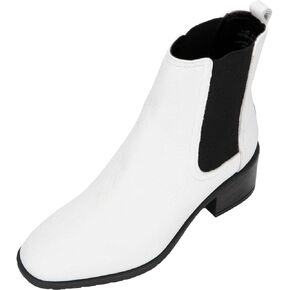 Kenneth Cole REACTION Womens Salt Laceless Chelsea Boots B/W 8 Medium (B,M) White