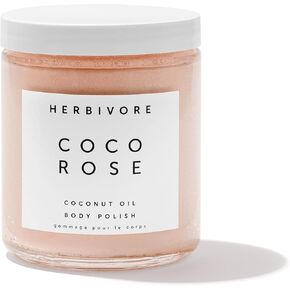 Herbivore Botanicals Coco Rose Exfoliating Body Scrub – With Moisturizing Coconut Oil and Shea Butter, Natural and Vegan (8 oz)