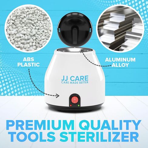 JJ CARE Nail Tool Sterilizer with 70g Glass Beads, High-Temperature Sterilizer for Nail Tools, Sterilizer for Esthetician, Cleaning Pot Sanitizer for Nail Tools, Nail Sterilizer Machine for Salon in Saudi Arabia