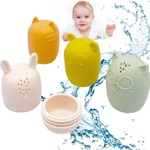 Mold Free Baby Bath Toys for Kids, 6 Pcs Cute Animal Bathtub Toys , Shower Toys Bath Toys for Toddlers Boys Girls… in Saudi Arabia