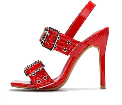 Cape Robbin Winonah High Stilettos Strap Ankle Buckle Sandals for Women Wedding Heels for Women Sexy, Bride Shoes for Wedding, Clear Strap Heels for Women in Saudi Arabia