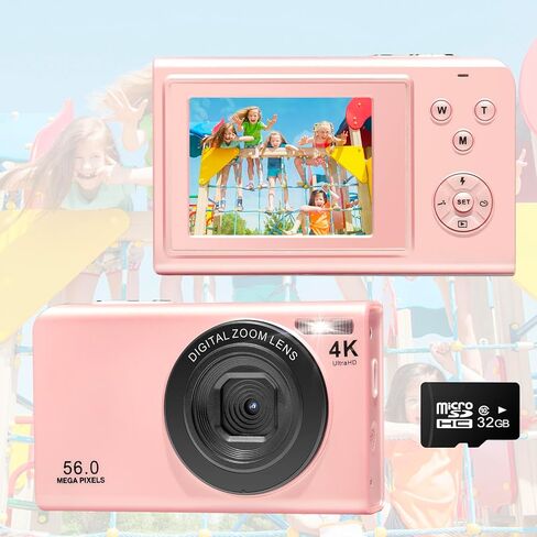 Digital Camera for Kids, 4K Point and Shoot Digital Cameras for Kids with 32GB Sd Card(Only for Kids) in Saudi Arabia