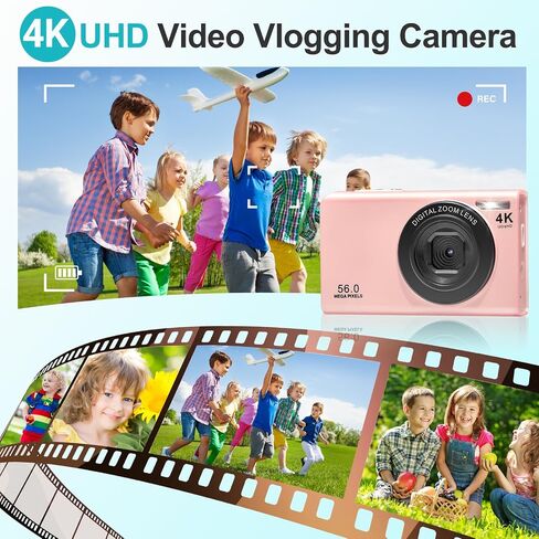 Digital Camera for Kids, 4K Point and Shoot Digital Cameras for Kids with 32GB Sd Card(Only for Kids) in Saudi Arabia
