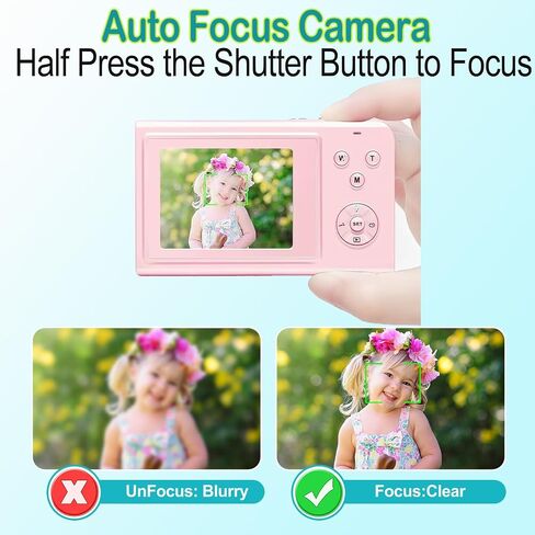 Digital Camera for Kids, 4K Point and Shoot Digital Cameras for Kids with 32GB Sd Card(Only for Kids) in Saudi Arabia