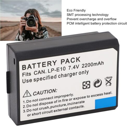 بطارية Ciciglow LP E10 لكاميرا Canon RP R10 T8i T7i T6i T6s SL2 SL3 M3 M5 M6 200D 77D 750D 760D 800D 8000D، بطارية بديلة للكاميرا الرقمية، 2200 مللي أمبير في الساعة 7.4 فولت in Saudi Arabia